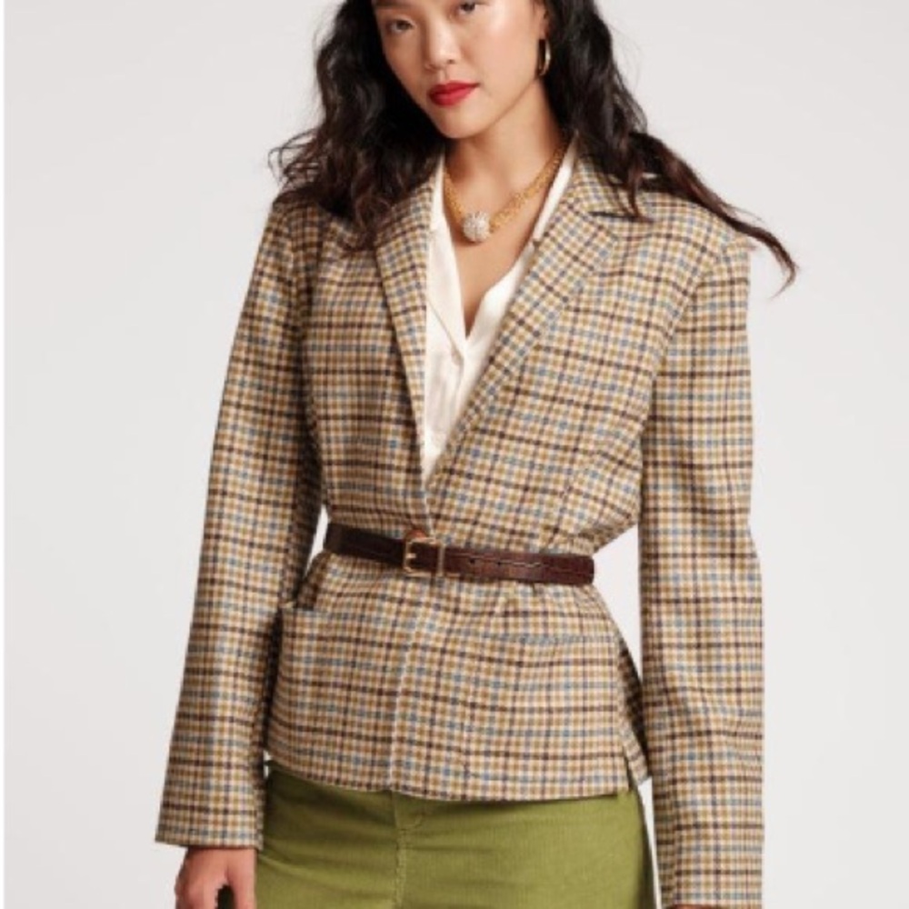 Frances Valentine Max Wool Jacket - Baby Houndstooth